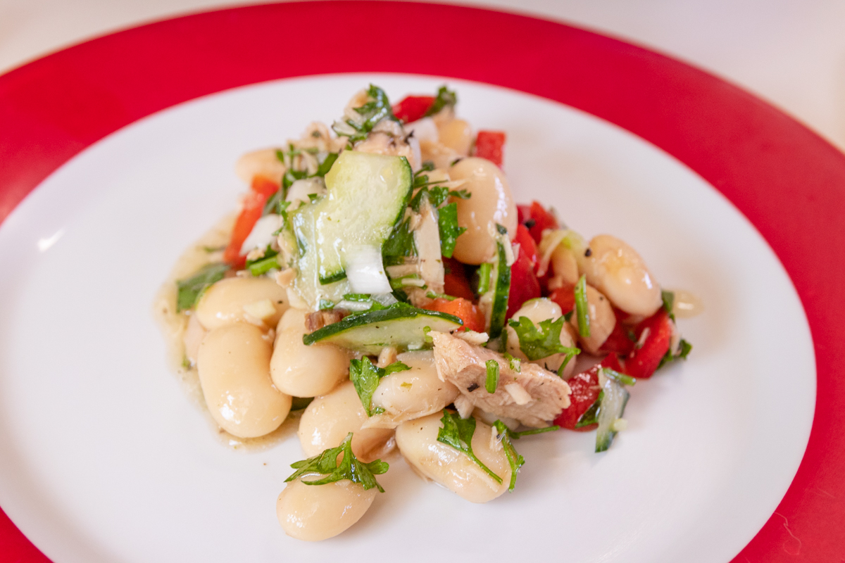 Bohnensalat mit Thunfischfilets