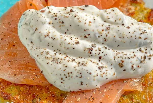 Gemüsepuffer mit Dillcreme und Lachsforelle Screenshot 2023 03 21 205945