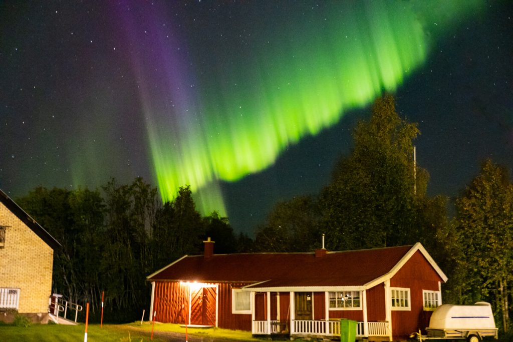 Schweden mit dem Wohnmobil, Polarlichter, Aurora borealis