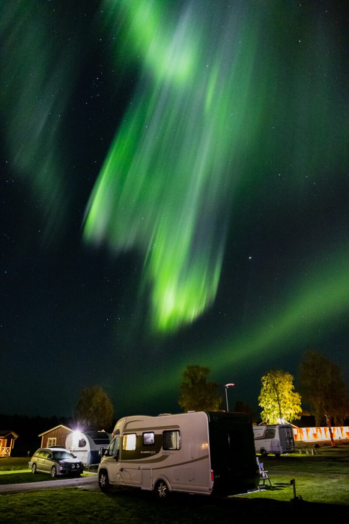 Schweden mit dem Wohnmobil, Polarlichter, Aurora borealis