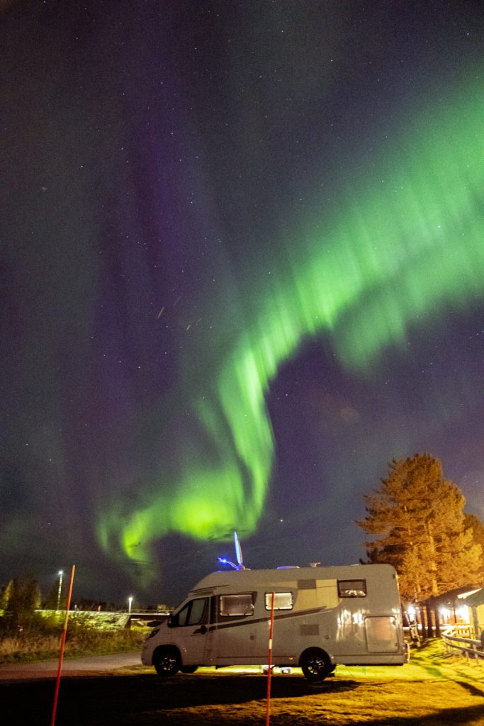 Schweden mit dem Wohnmobil, Polarlichter, Aurora borealis