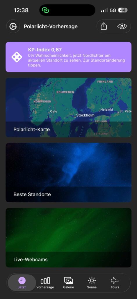 polarlicht_pro_4_90kb Polarlichter sehen schweden, Polarlicht Pro app Schweden, Schweden mit dem Wohnmobil, wildcamper schweden