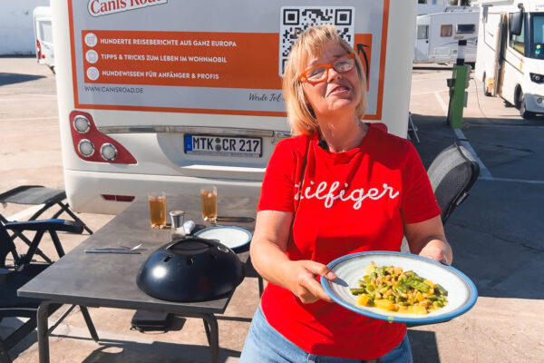 Kochen im Wohnmobil, veganes curry, cadac citi chef, canis road