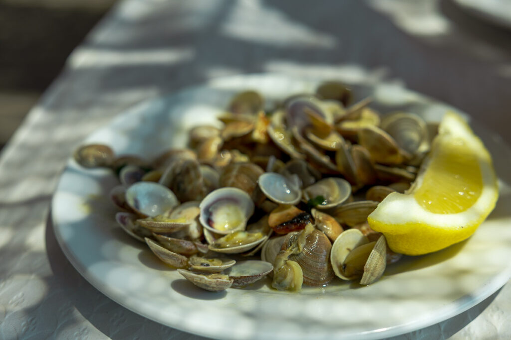 BX7A2054 Tel Muscheln Essen in Spanien im El tintero